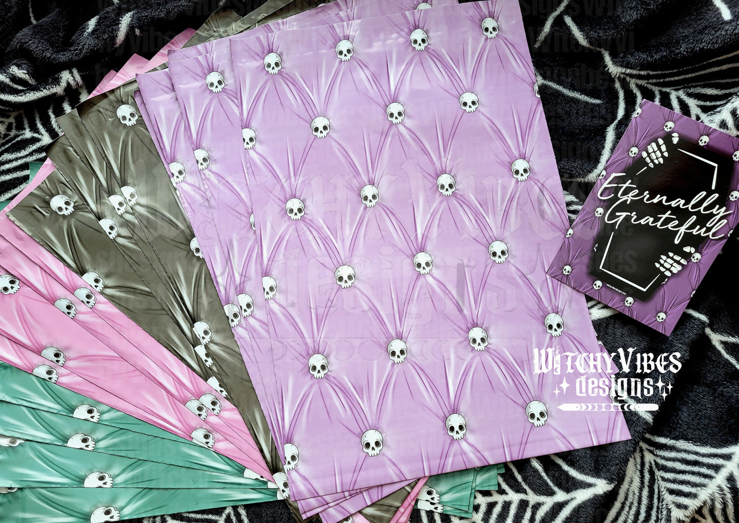 Skull Cigar Print 10X13 100 pack Poly Mailers