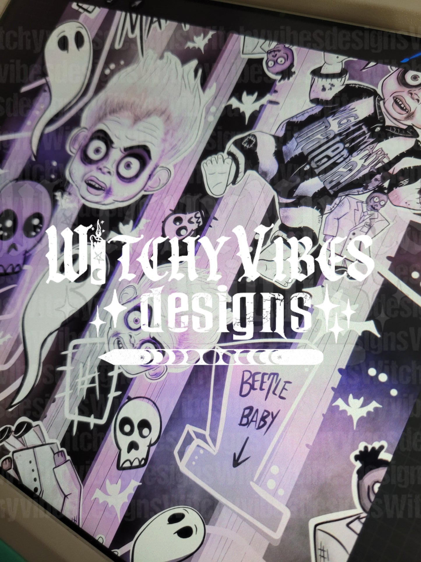 Beetle baby seamless digital download