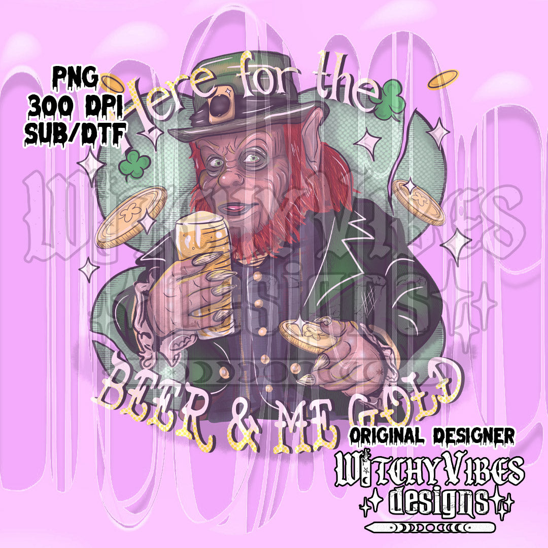 Beer and me gold PNG