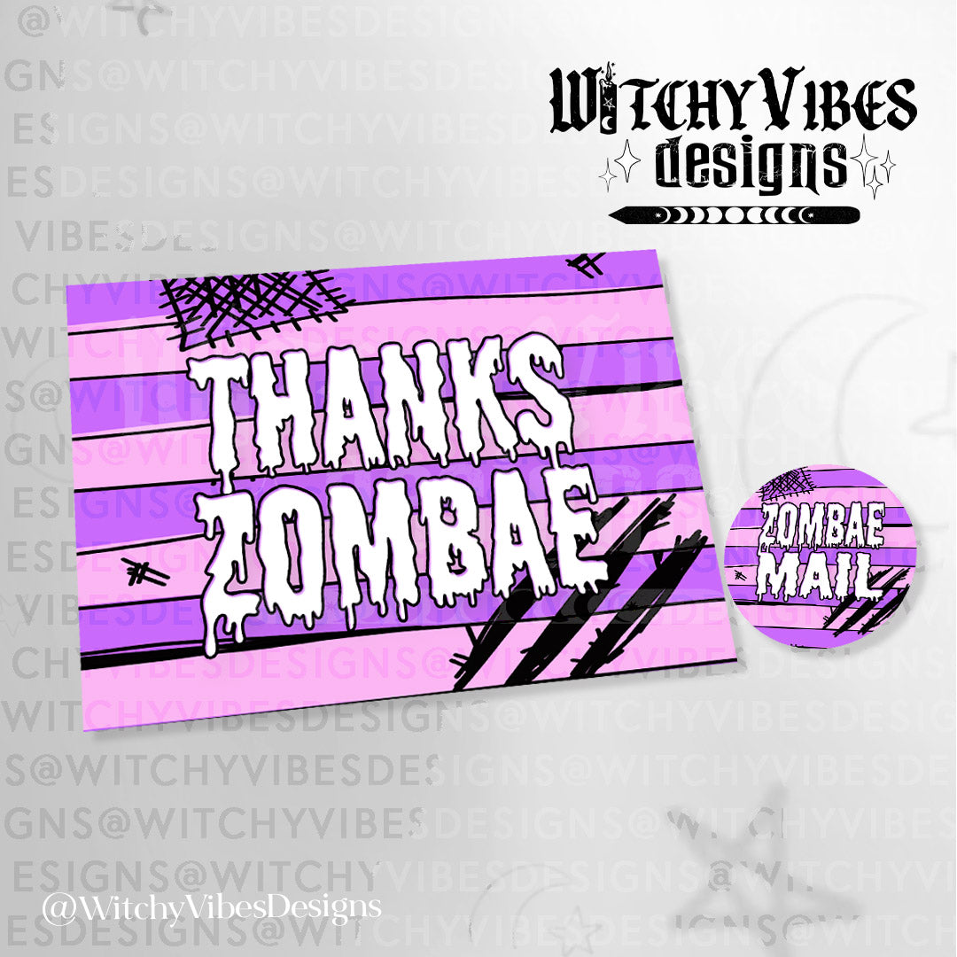 Zombae Thank you Card
