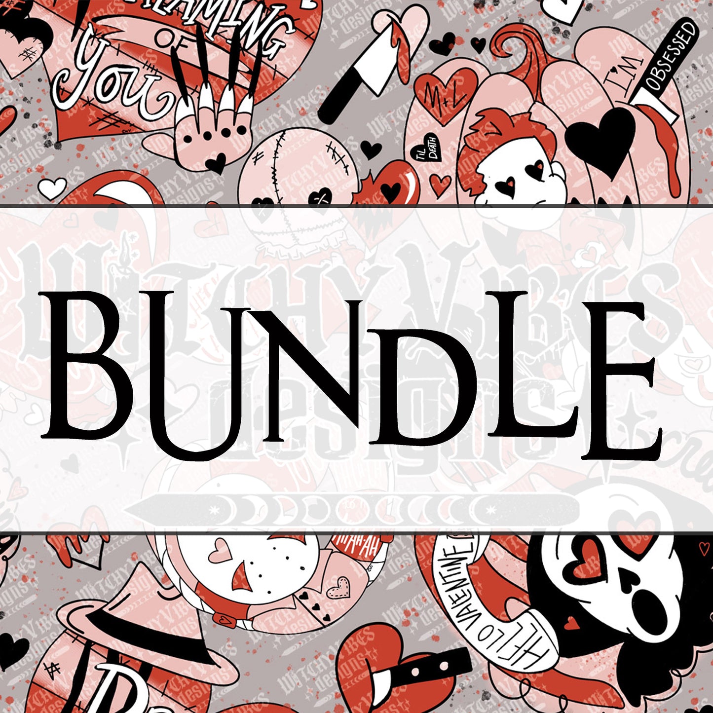 Horror Valentine Doodle Solo Bundle