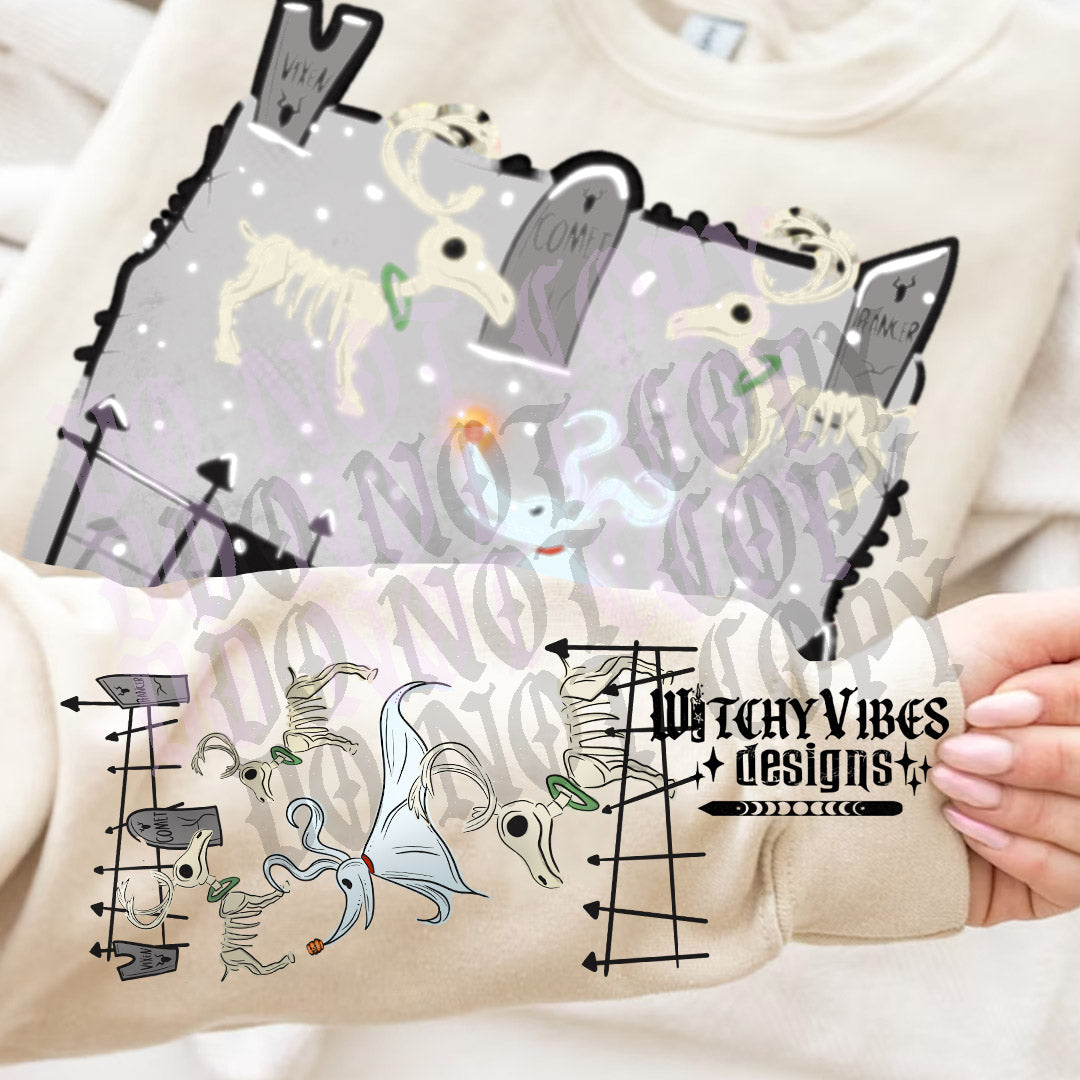 Reindeer Graveyard Sleeve PNG