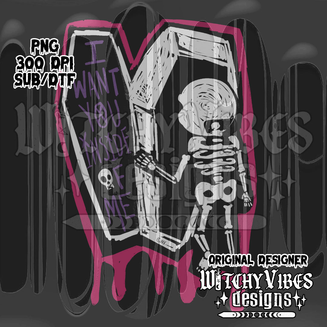 Want you inside Coffin PNG