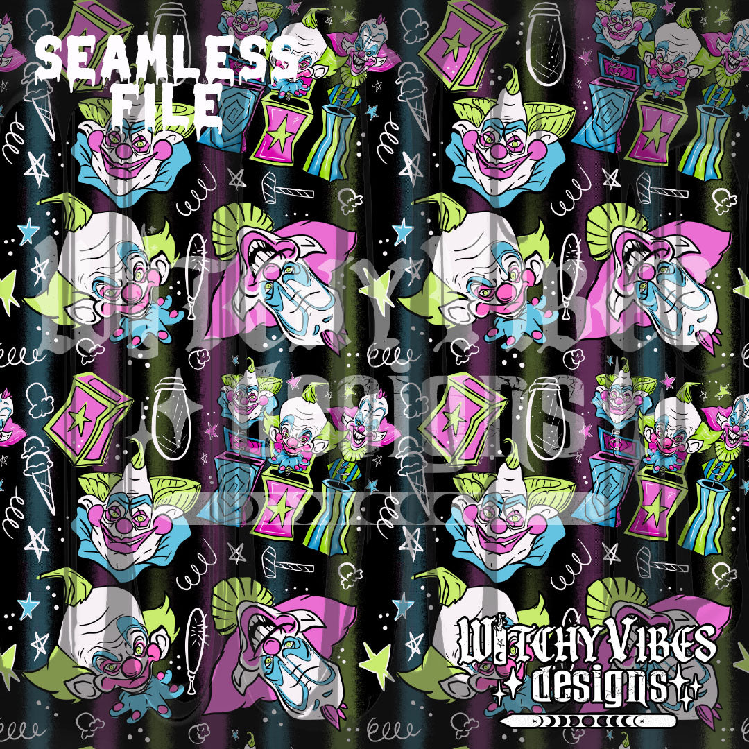 Klown in a box seamless digital download