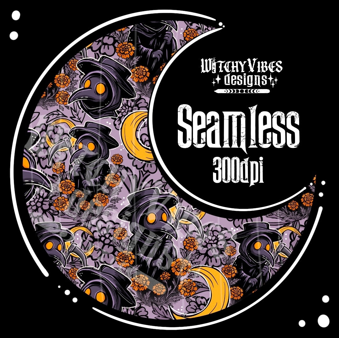 Plague Doc seamless digital download