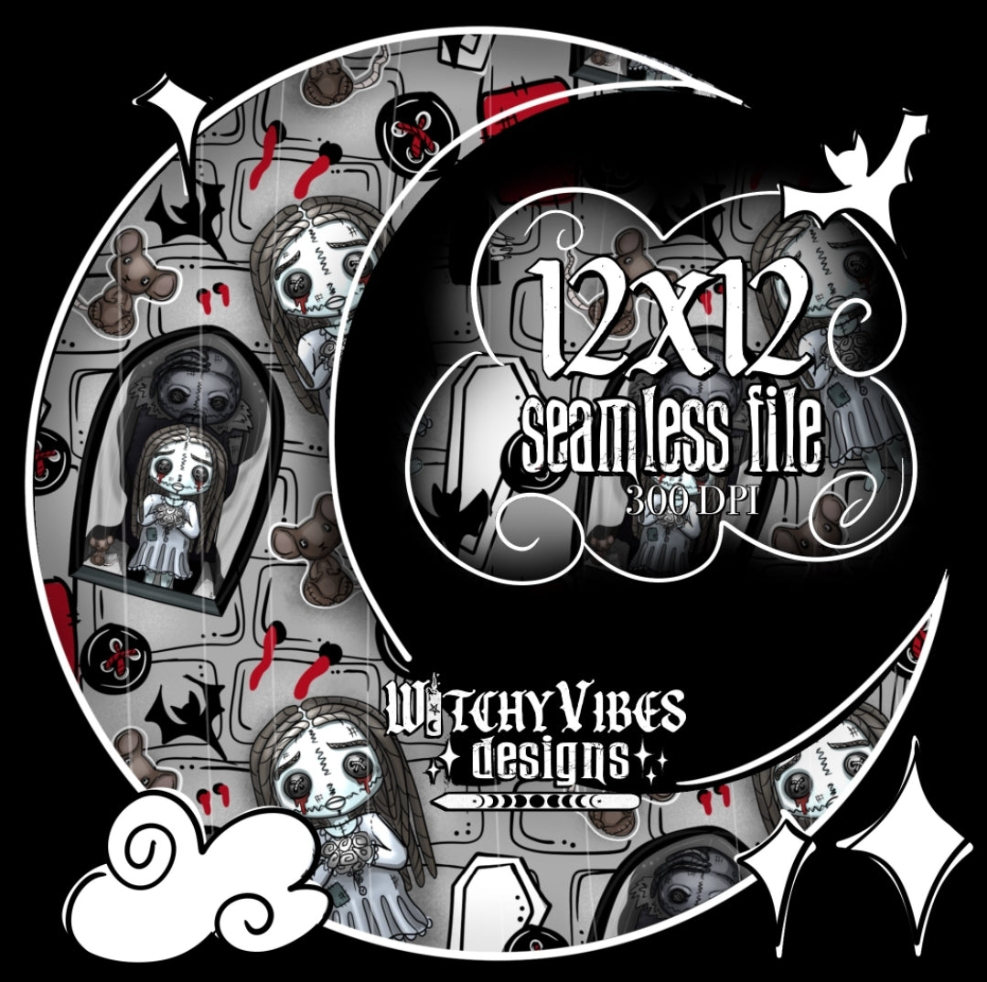 Nos Doll seamless digital download