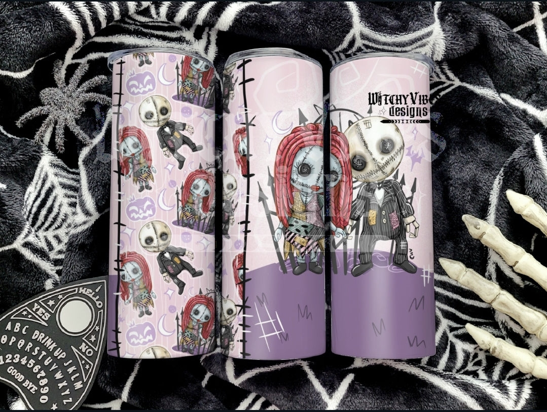 Pumpkin King and Queen Dolls Tumbler 20oz Digital Download