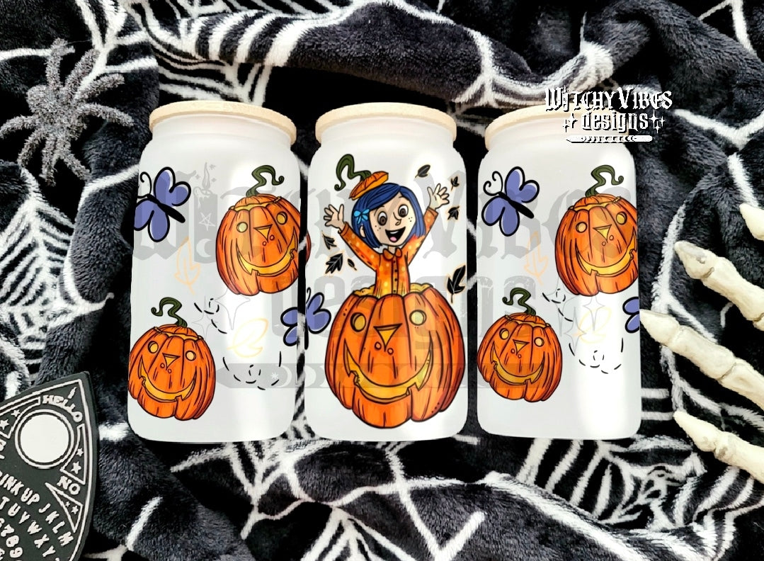 cora pumpkin Glass Cup digital