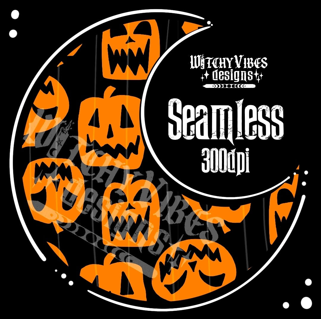 Pumpkin seamless digital download