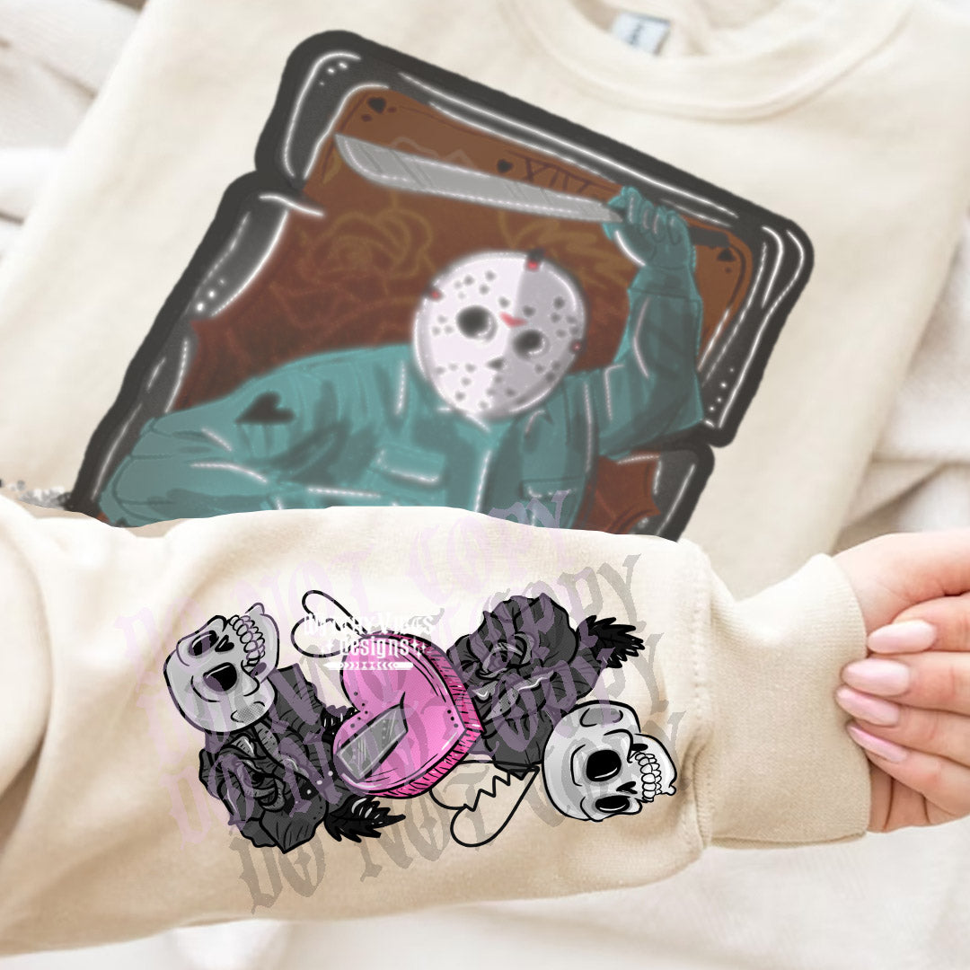 Skull Valentine Sleeve PNG