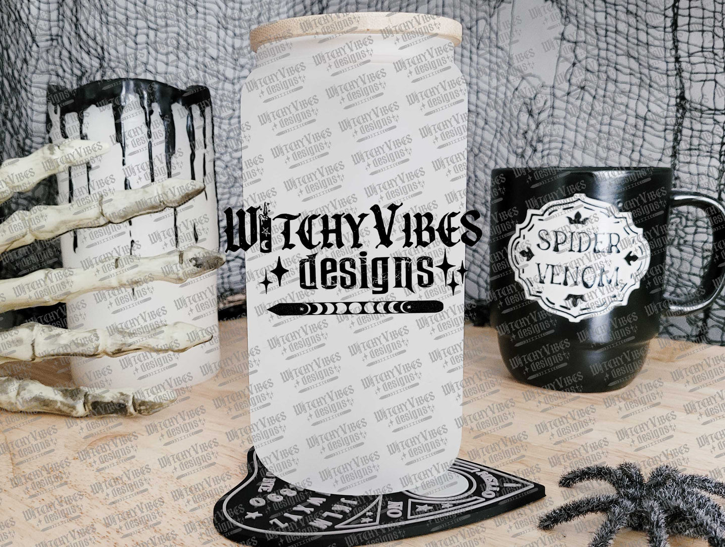 Frosted Can Spider Venom Mockup