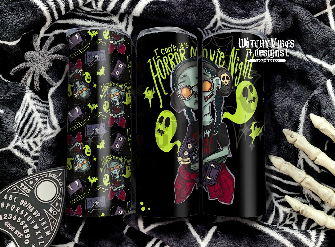 Horror Movie Night Tumbler 20oz Digital Download