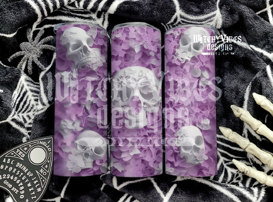 3d purple skulls Tumbler 20oz Digital Download