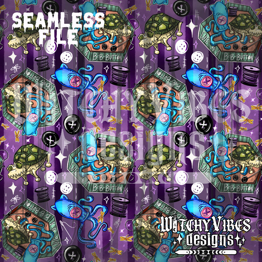 Bb Buttons Cute as a bbbutton seamless digital download – Witchy Vibes Designs
