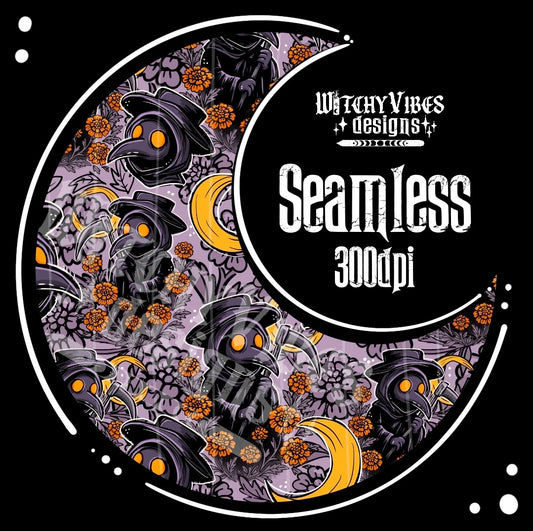 Plague Doc seamless digital download