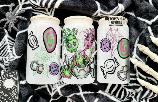 Twisted Taffy Sisters Glass Cup digital