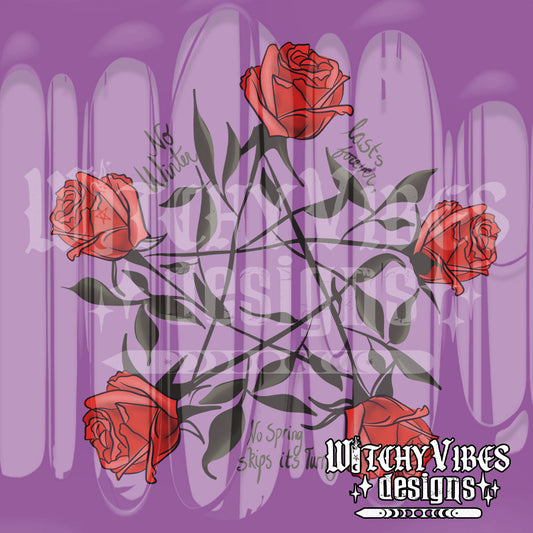 Witchy Spring Roses PNG