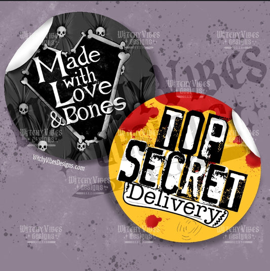 Top Secret Package Stickers